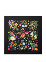 Floral-Print Silk Scarf