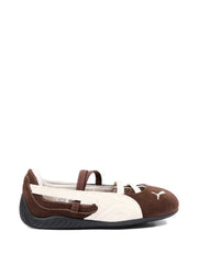 suede strap ballerina shoes