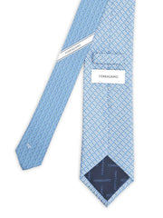 pattern-print silk tie
