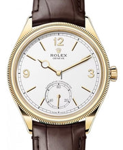 Rolex | 1908 | 52508 | Yellow gold | 39 x 40 mm | Leather | White | Automatic
