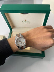 Rolex | Datejust | Oyster 36mm Stainless Steel & Rose Gold Watch Silver Fluted | Gold/Steel | 36 x 44 mm | Gold/Steel | Silver | Automatic