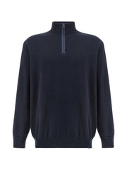 half-zip cotton sweater