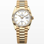 Rolex | Day-Date | 128238 | Yellow gold | 36 x 43 mm | Yellow gold | White | Automatic