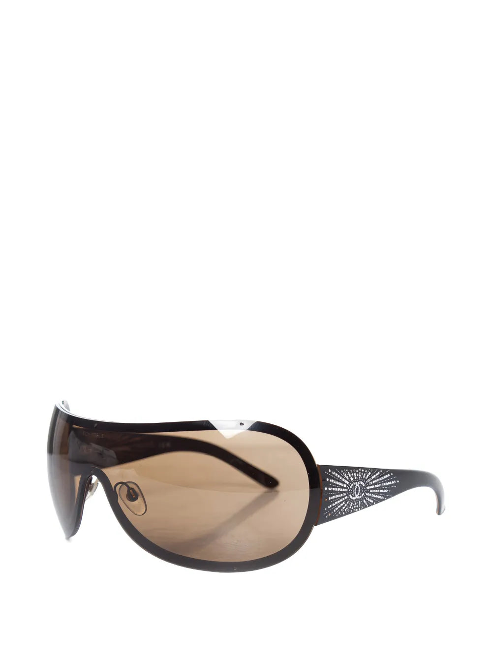 shield embellished logo sunglasses