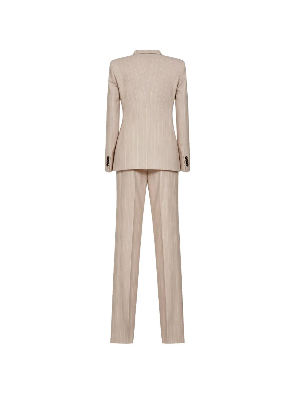 pinstriped double-breasted suit
