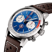 Breitling Top Time B01 Shelby Cobra Blue Dial Leather Band AB01763 A1 C1 X1 1/4 second 30 minutes