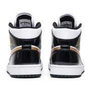 Air Jordan 1 Mid Patent SE Black Gold Sale