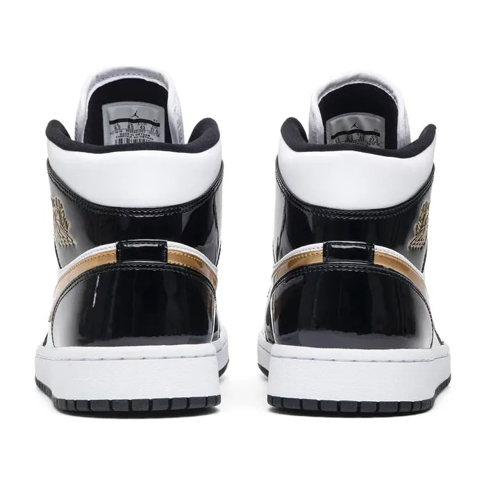 Air Jordan 1 Mid Patent SE Black Gold Sale