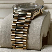 Rolex | Day-Date | 128238-0069 Unworn Green Ombré Diamond Dial | Yellow gold | 36 x 43 mm | Yellow gold | Green | Manual winding