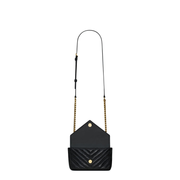 College Mini Leather Shoulder Bags - Black