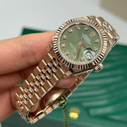 Rolex | Datejust | 279175 | Rose gold | 28 mm | Rose gold | Green | Automatic