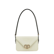 Ivory Leather VLogo Crossbody Bag