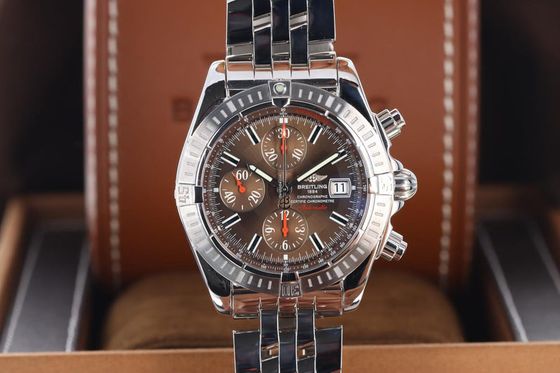 Breitling Chronomat Evolution Havana Limited Edition 100 Evolution Stainless Steel Bronze A13356 Chronograph