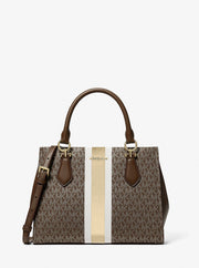 Michael Kors Marilyn Small Signature Logo Messenger Bag Brown