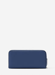 Michael Kors Large Pebbled Leather Continental Wallet Galaxy Blue