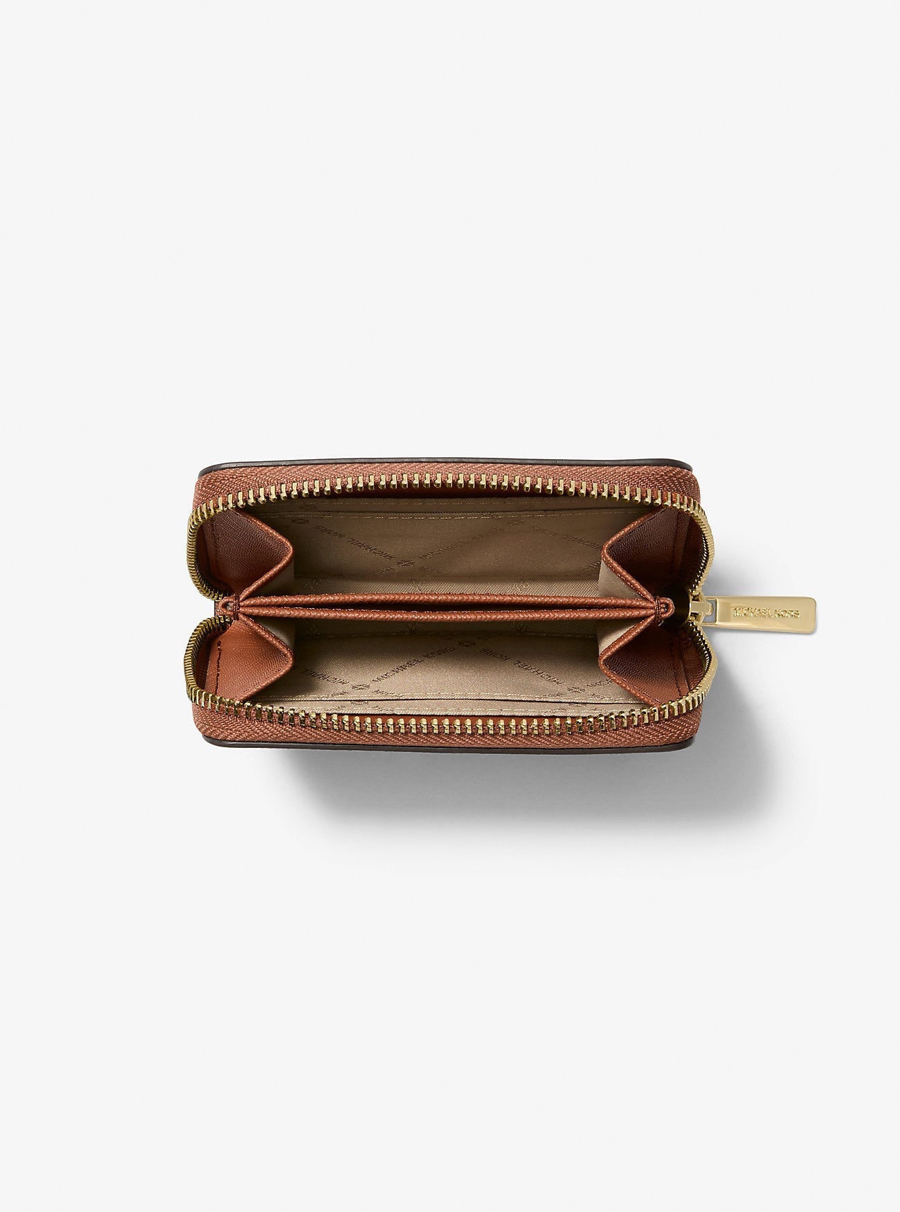 Michael Kors Jet Set Travel Medium Logo Zip-Around Card Case Brown