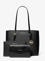 Michael Kors Charlotte Large Saffiano Leather 3-in-1 Tote Bag Black
