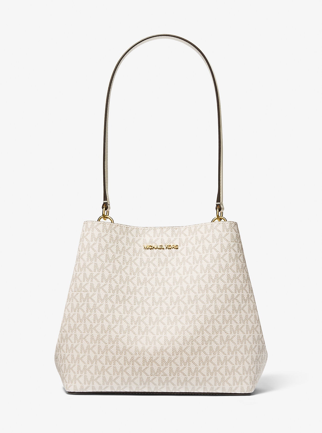 Michael Kors Pratt Medium Signature Logo Shoulder Bag Lt Crm Multi