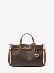 Michael Kors Carson Small Signature Logo Satchel Brown