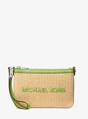 Michael Kors Jet Set Travel Small Woven Wristlet Lime