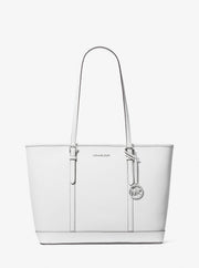 Michael Kors Jet Set Travel Large Saffiano Leather Tote Bag Optic White