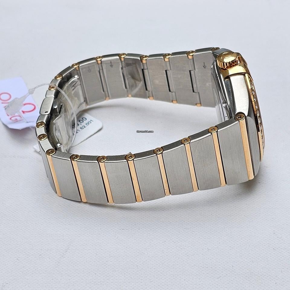Omega Constellation Men38 MM - Silver Diamond Dial - Box & Papers 2024 - Factory Bezel - Rose Gold