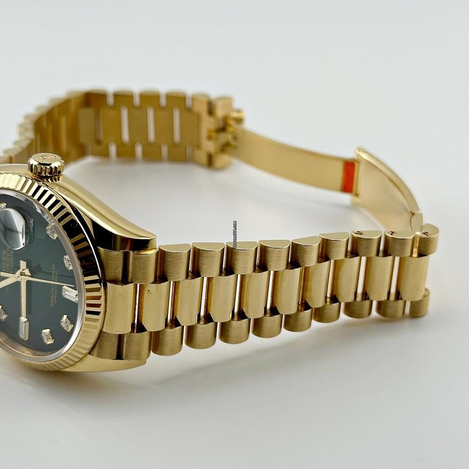 Rolex | Day-Date | 128238 | Steel | 36 mm | Gold/Steel | Green | Automatic