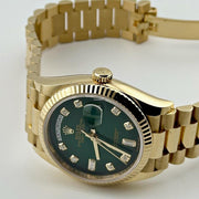 Rolex | Day-Date | 128238 | Steel | 36 mm | Gold/Steel | Green | Automatic