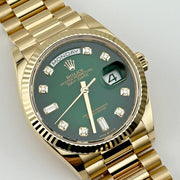 Rolex | Day-Date | 128238 | Steel | 36 mm | Gold/Steel | Green | Automatic