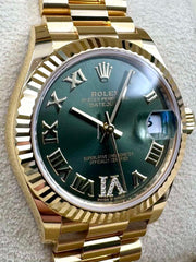 Rolex | Datejust | 278278 | Yellow gold | 31 x 37 mm | Yellow gold | Green | Automatic