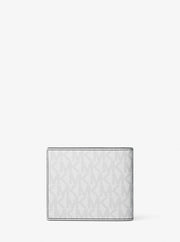 Michael Kors Cooper Embellished Signature Logo Billfold Wallet Bright Wht