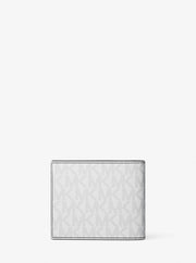 Michael Kors Cooper Embellished Signature Logo Billfold Wallet Bright Wht