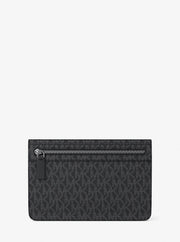 Michael Kors Cooper Large Embellished Signature Logo Wallet Black