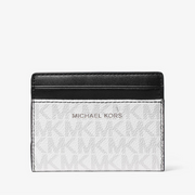 Michael Kors Cooper Signature Logo Bi-Fold Wallet Bright Wht