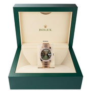 Rolex | Day-Date | 228345RBR | Rose gold | 40 mm | Rose gold | Green | Automatic