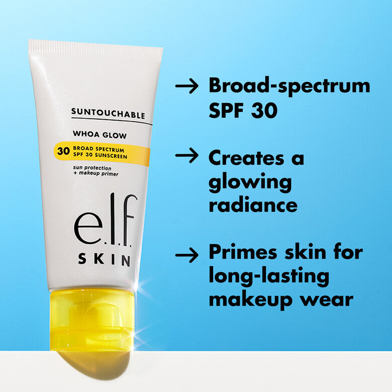 E.L.F. COSMETICS
Skin Suntouchable! Whoa Glow SPF30 50ml