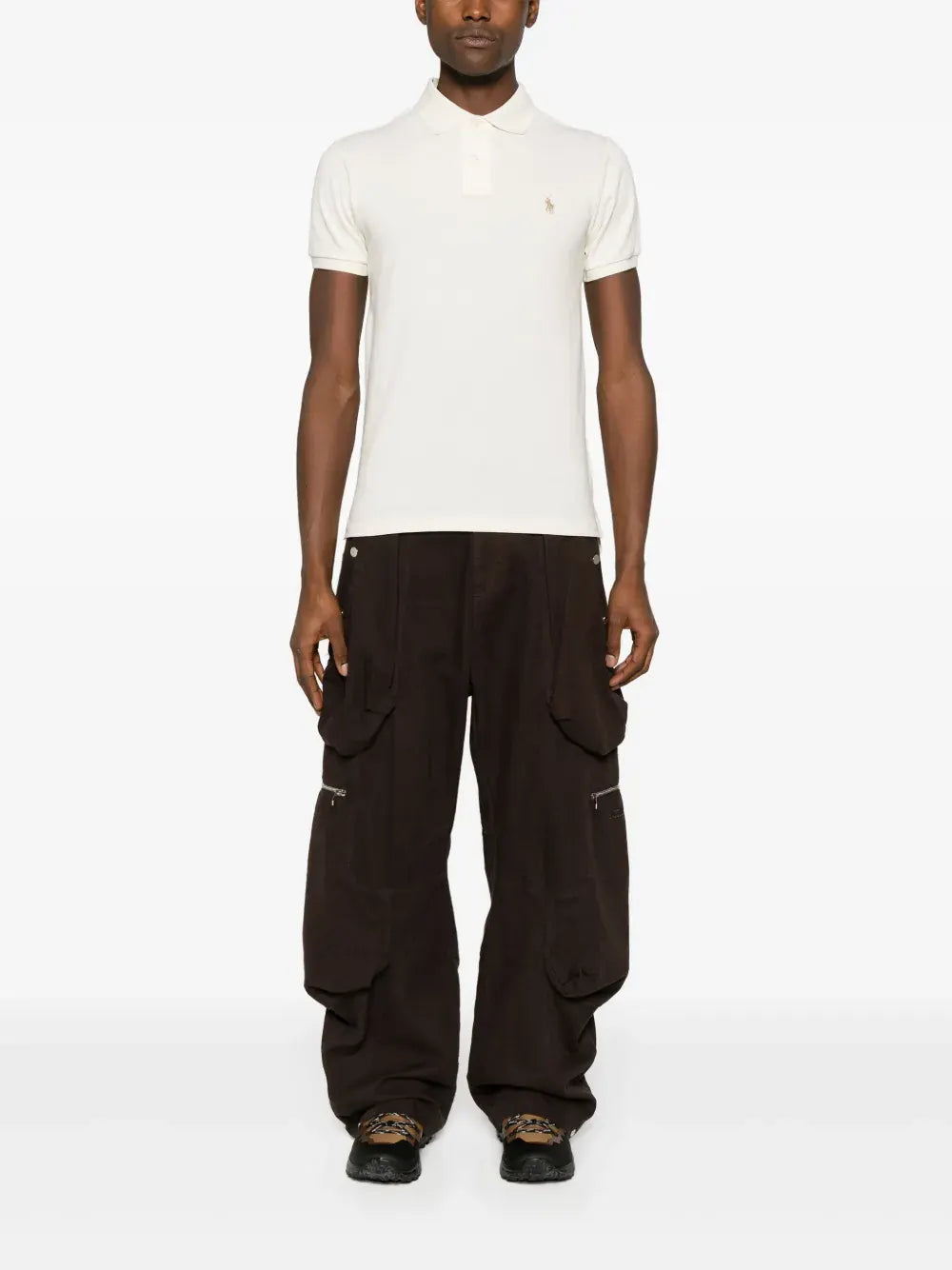 Pony-embroidered cotton polo shirt
