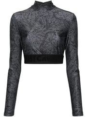 leopard-print cropped T-Shirt