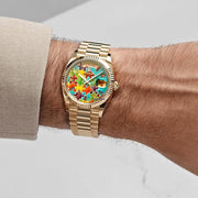 Rolex | Day-Date | 128238 | Yellow gold | 36 mm | Yellow gold | Turquoise | Automatic