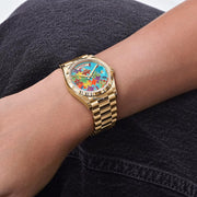 Rolex | Day-Date | 128238 | Yellow gold | 36 mm | Yellow gold | Turquoise | Automatic