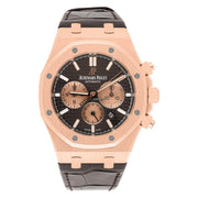 Audemars Piguet Royal Oak Chronograph26331 OR.OO.D821 CR.01 Chocolate Dial Brown Leather Rose Gold Watch