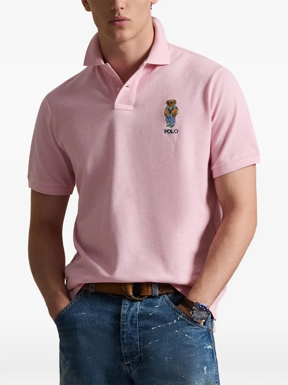 Polo Bear logo polo shirt
