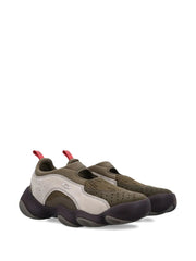 Flesh mesh-panelled slip-on sneakers