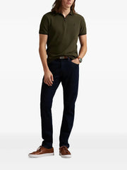 short-sleeve half-zip polo shirt