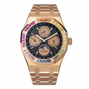 Audemars Piguet Dial Limited To 20 Pieces Rainbow Bezel Black Royal