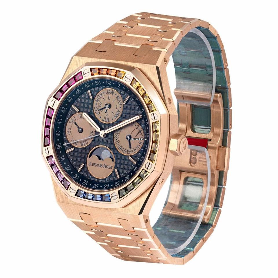 Audemars Piguet Dial Limited To 20 Pieces Rainbow Bezel Black Royal