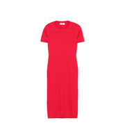 Fitted Midi Dress Red