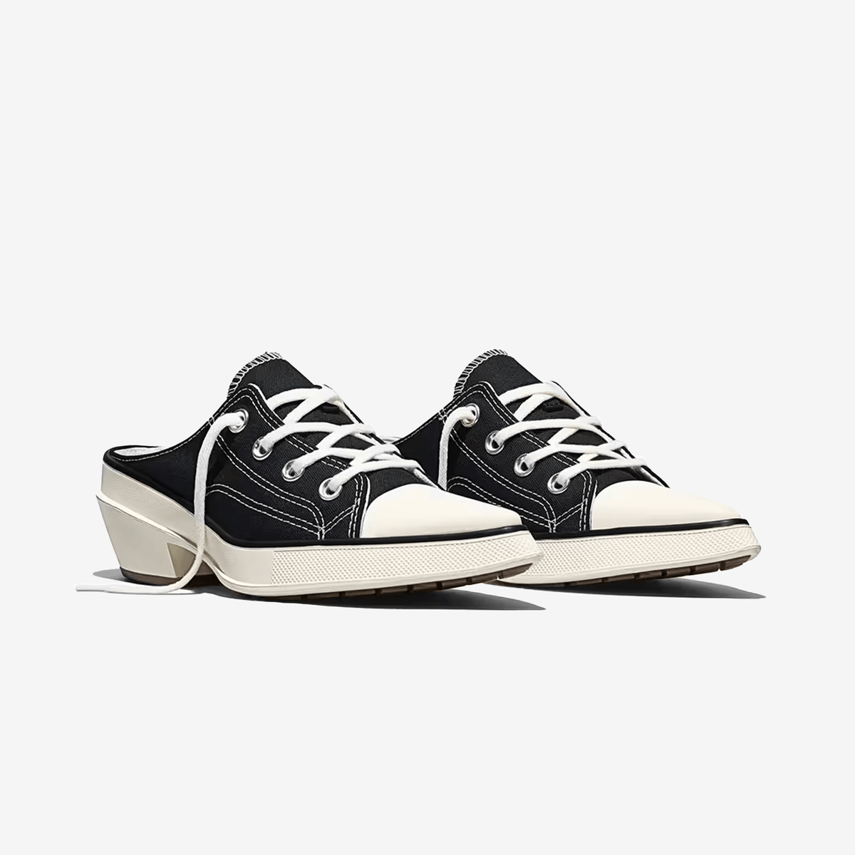 Converse CHUCK 70 DE LUXE POINTED MULE HEEL PLATFORM { BLACK/EGRET/WHITE