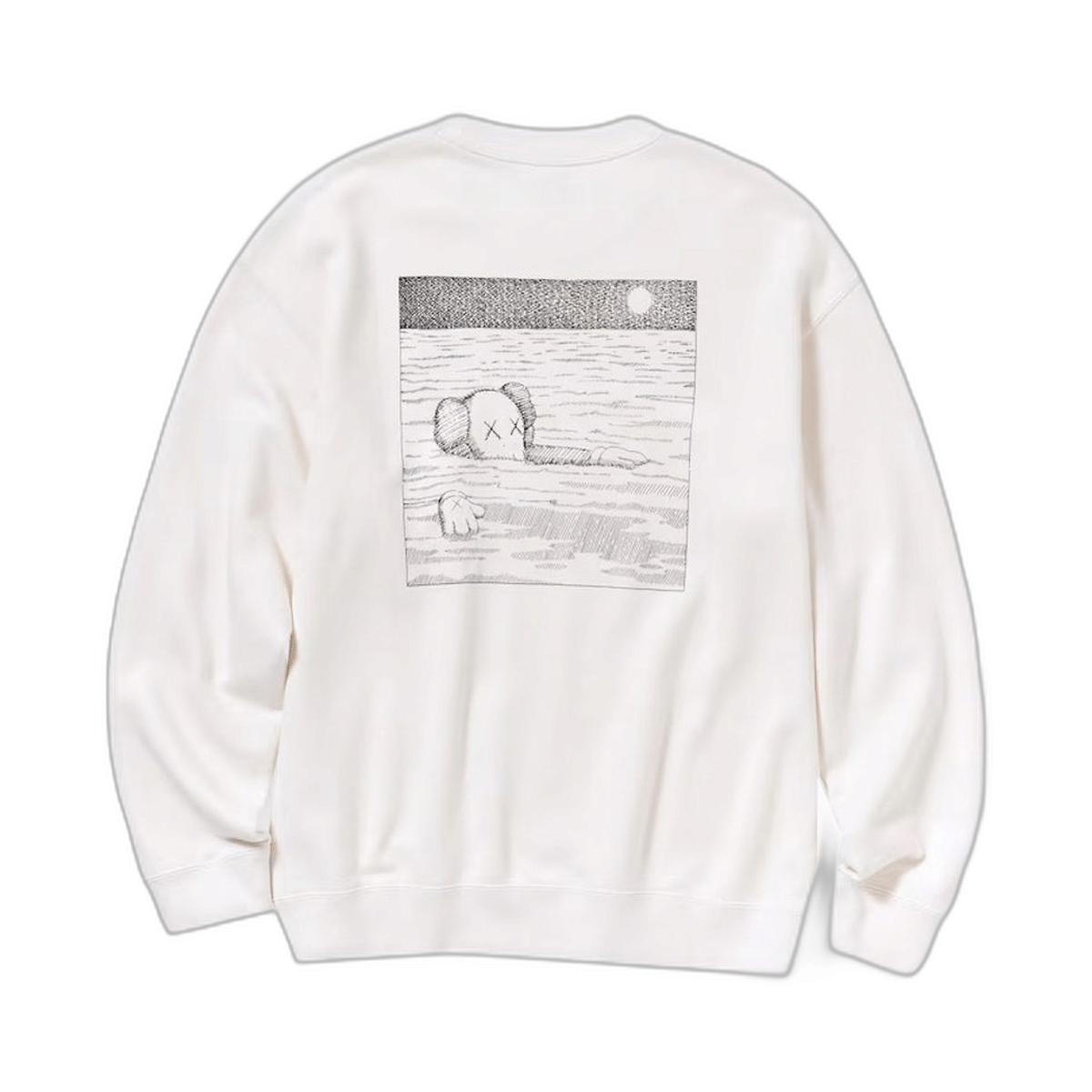 KAWS x Uniqlo Longsleeve Sweatshirt (US Sizing) Off White