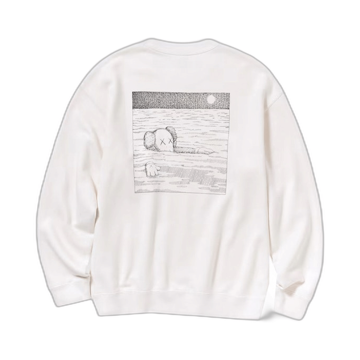 KAWS x Uniqlo Longsleeve Sweatshirt (US Sizing) Off White
